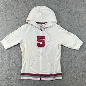 555Soul White Cropped Hoodie & Pants Set Women's M Athletic Tracksuit VTG NWT